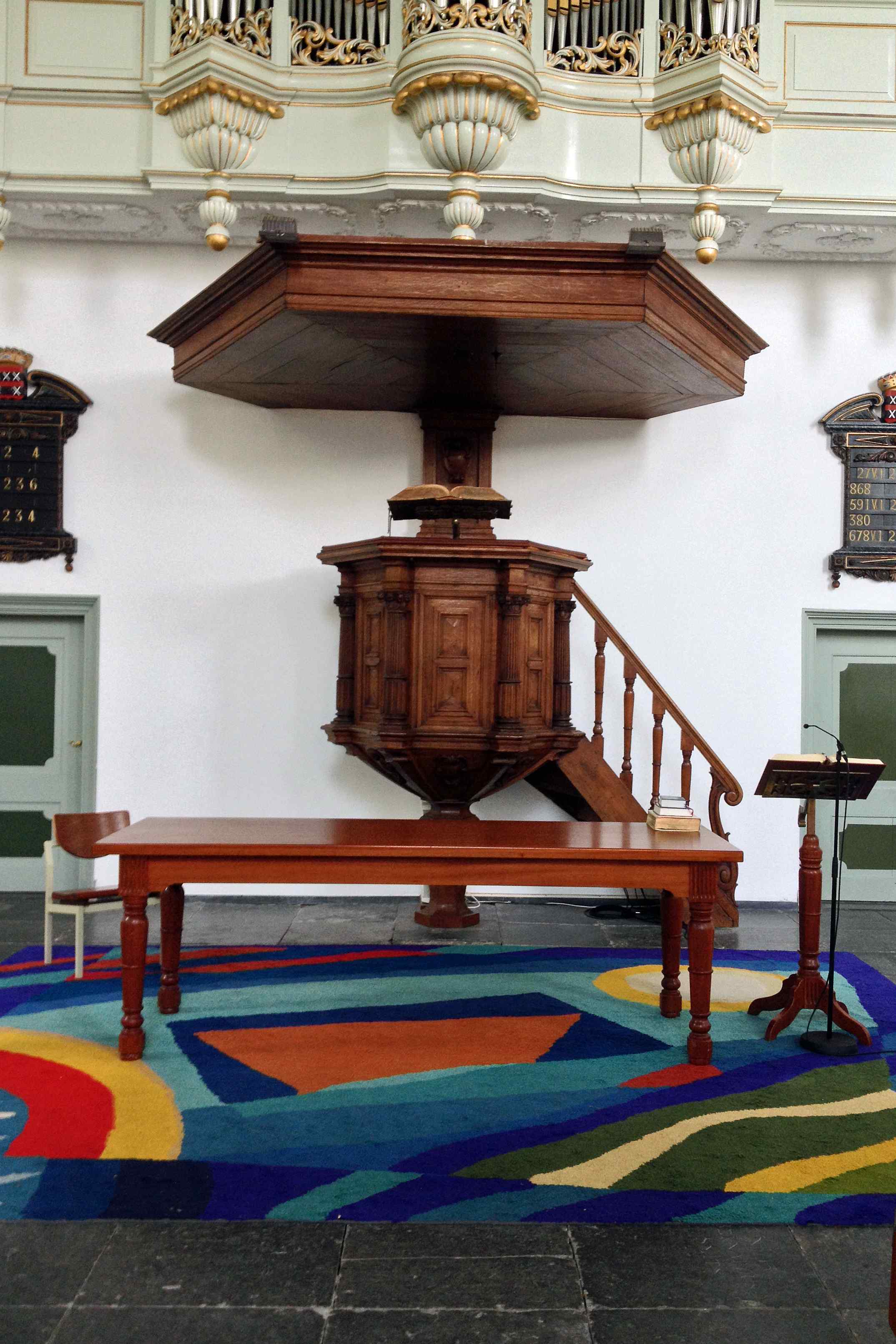 Pulpit at Amstelkerk, Ouderkerk aan de Amstel