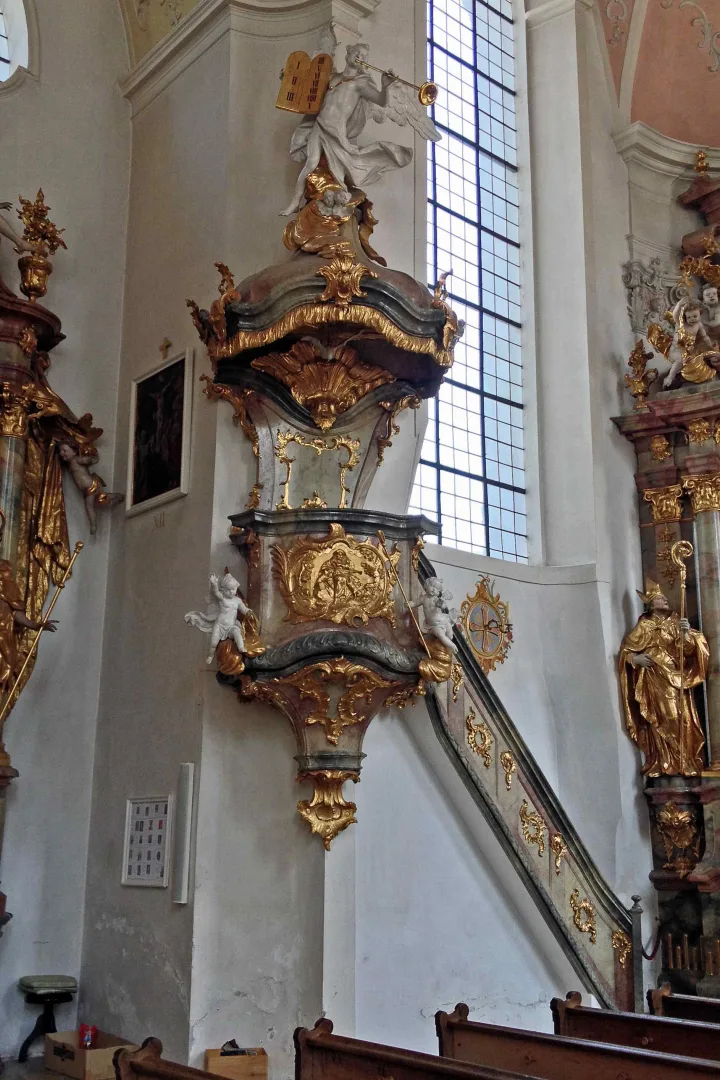 Pulpit at Sankt Peter und Paul, Oberammergau