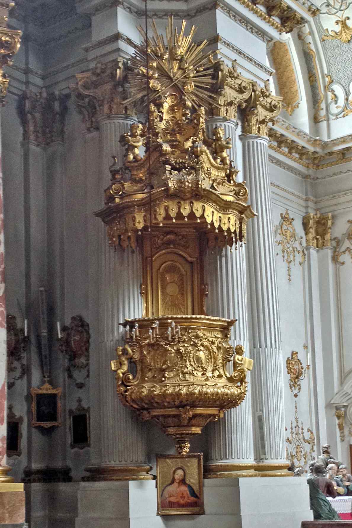 Pulpit at Damenstiftskirche, Munchen