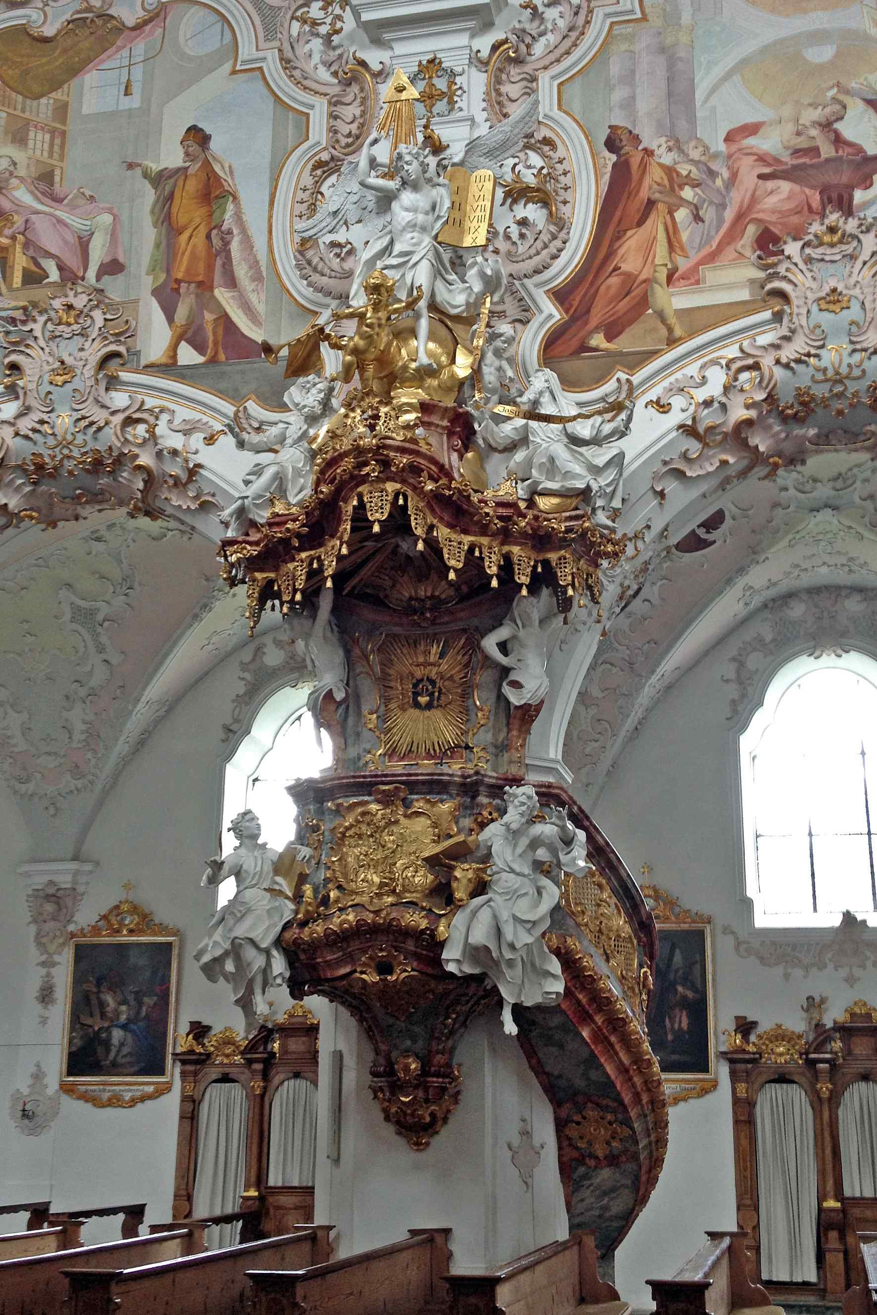 Preekstoel in Pfarrkirche MariÃ¤ Geburt, Rottenbuch
