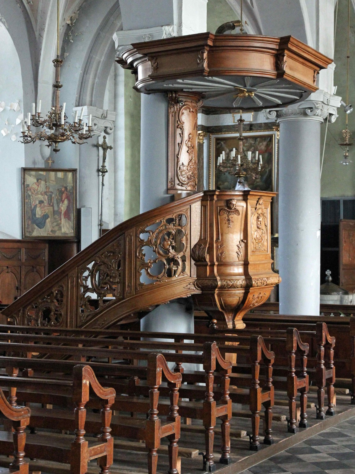 Preekstoel in Jacob de Oudere Kerk, Clermont