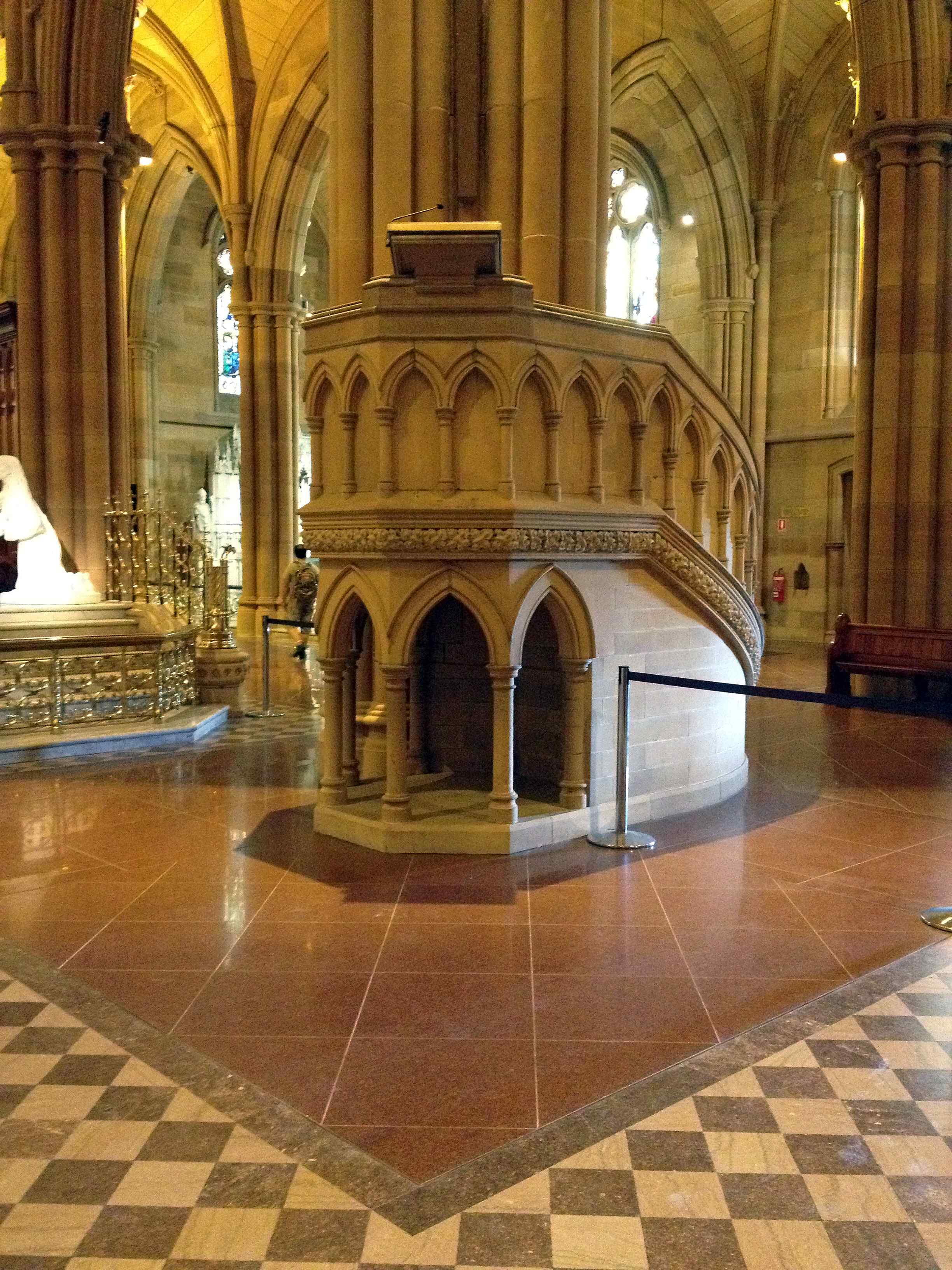 Pulpit at St Marys Cathedral, Sydney