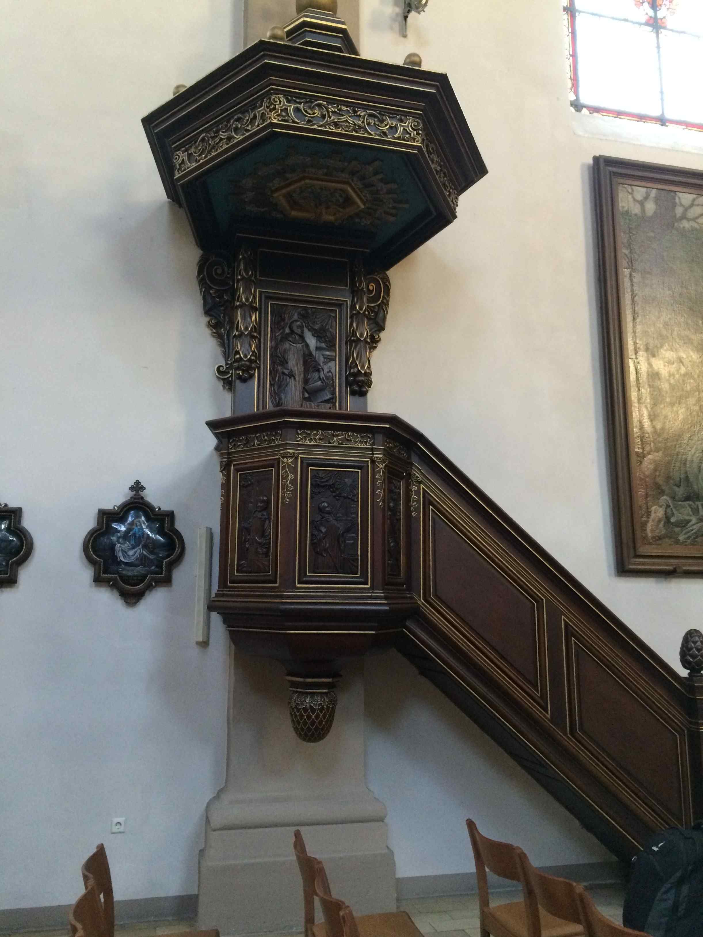 Pulpit at Eglise Saint-Jean, Luxembourg-Grund