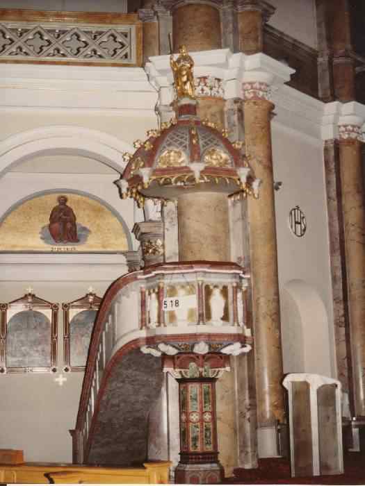 Pulpit at Nanebevzeti Panny Marie, Marianske Lazne