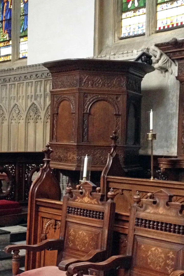 Preekstoel in Wadham College Chapel, Oxford