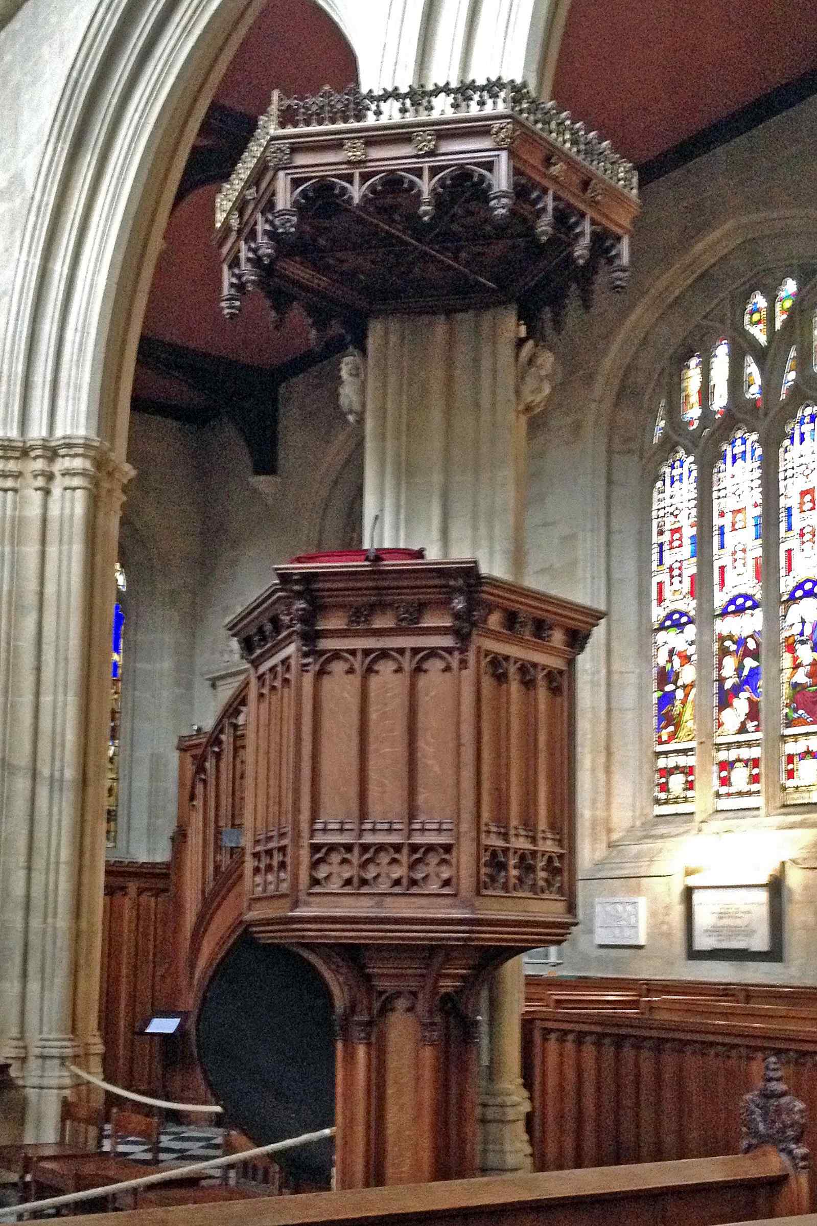 Pulpit at St Mary the Virgin, Oxford