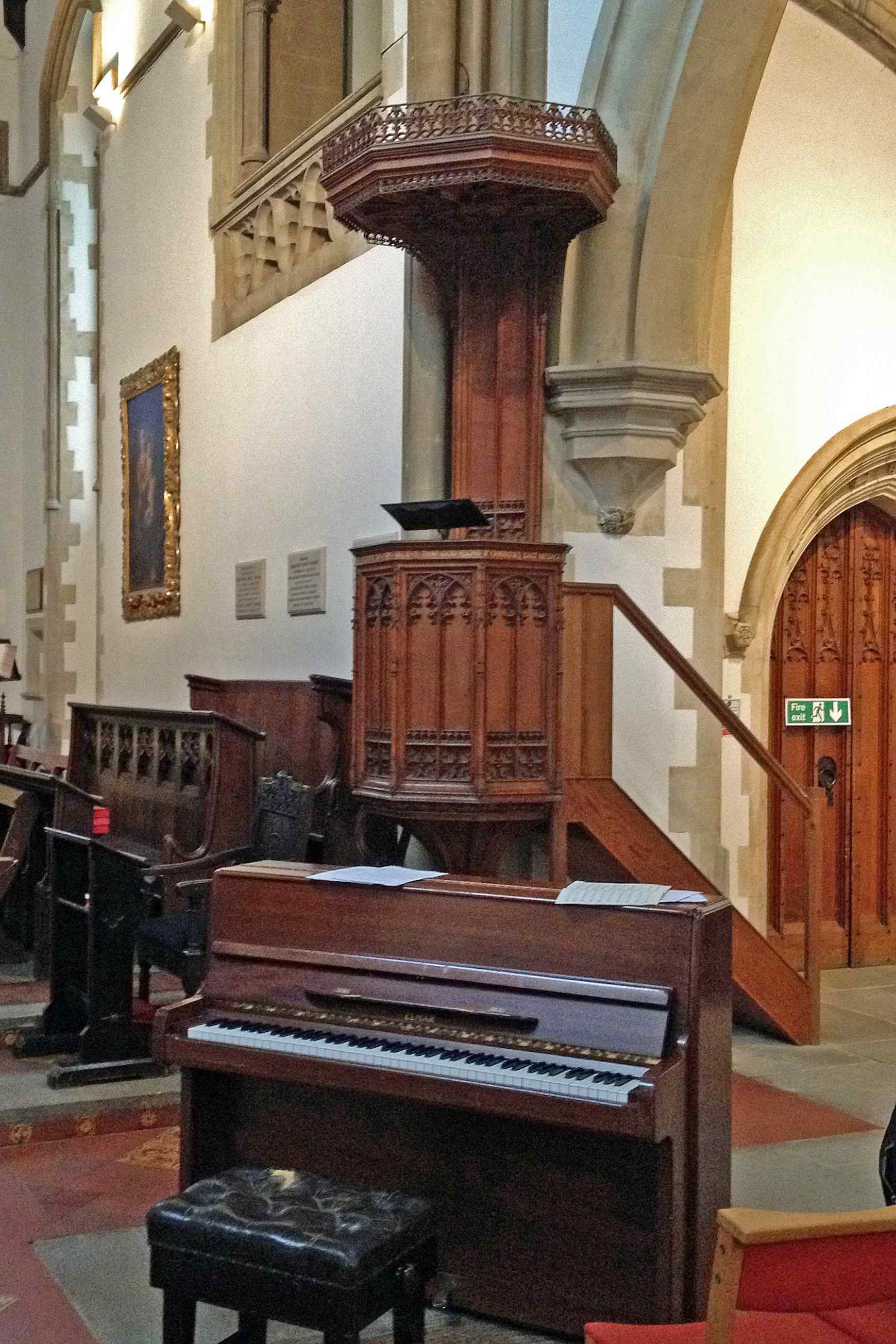 Pulpit at St Peters College Chapel, Oxford