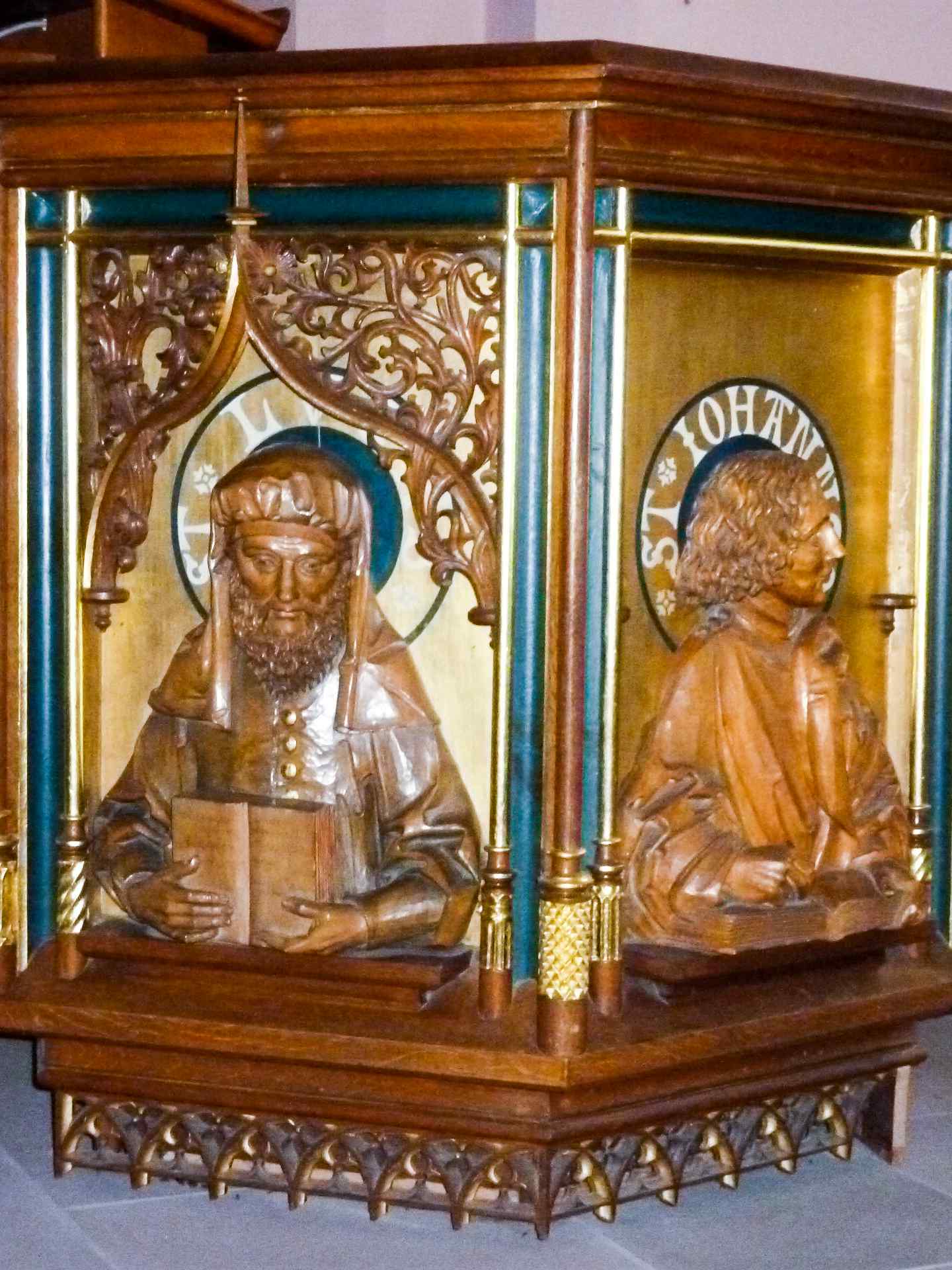 Preekstoel in St Jacobuskirche, Unterkirchnach