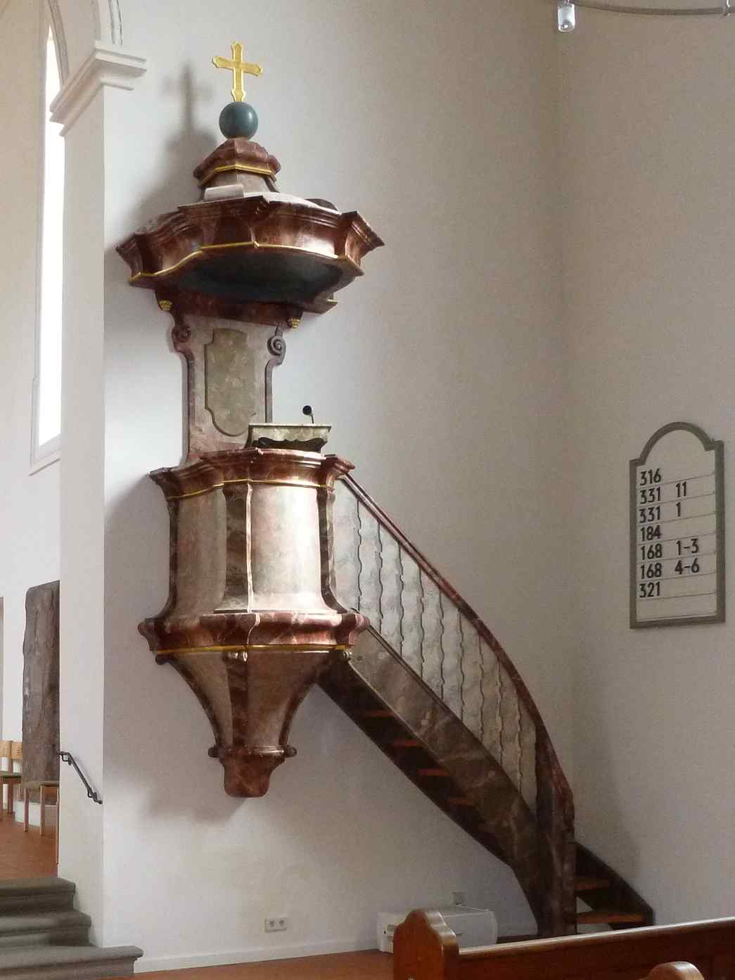 Pulpit at Johanneskirche, Villingen