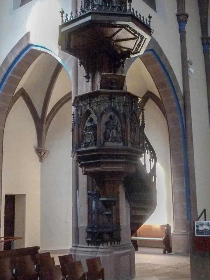Preekstoel in Evangelische Stadtkirche, Offenburg