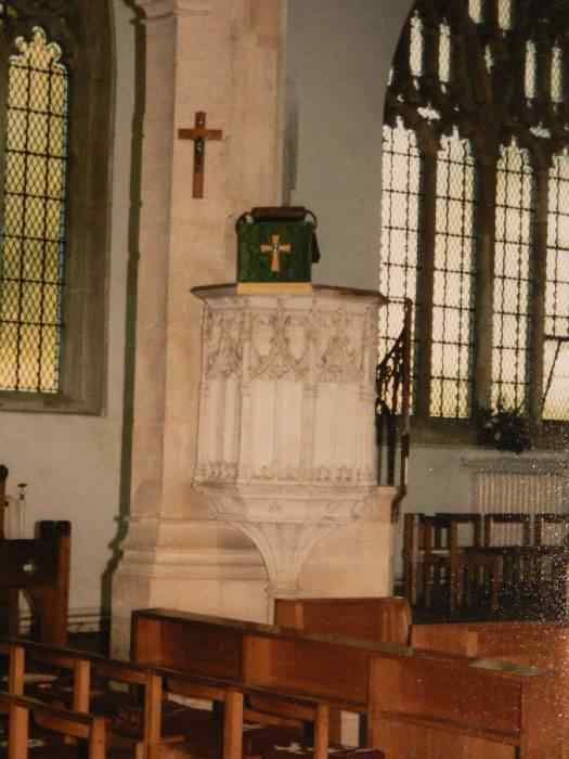 Preekstoel in Cotswold Church, Bradford on Avon