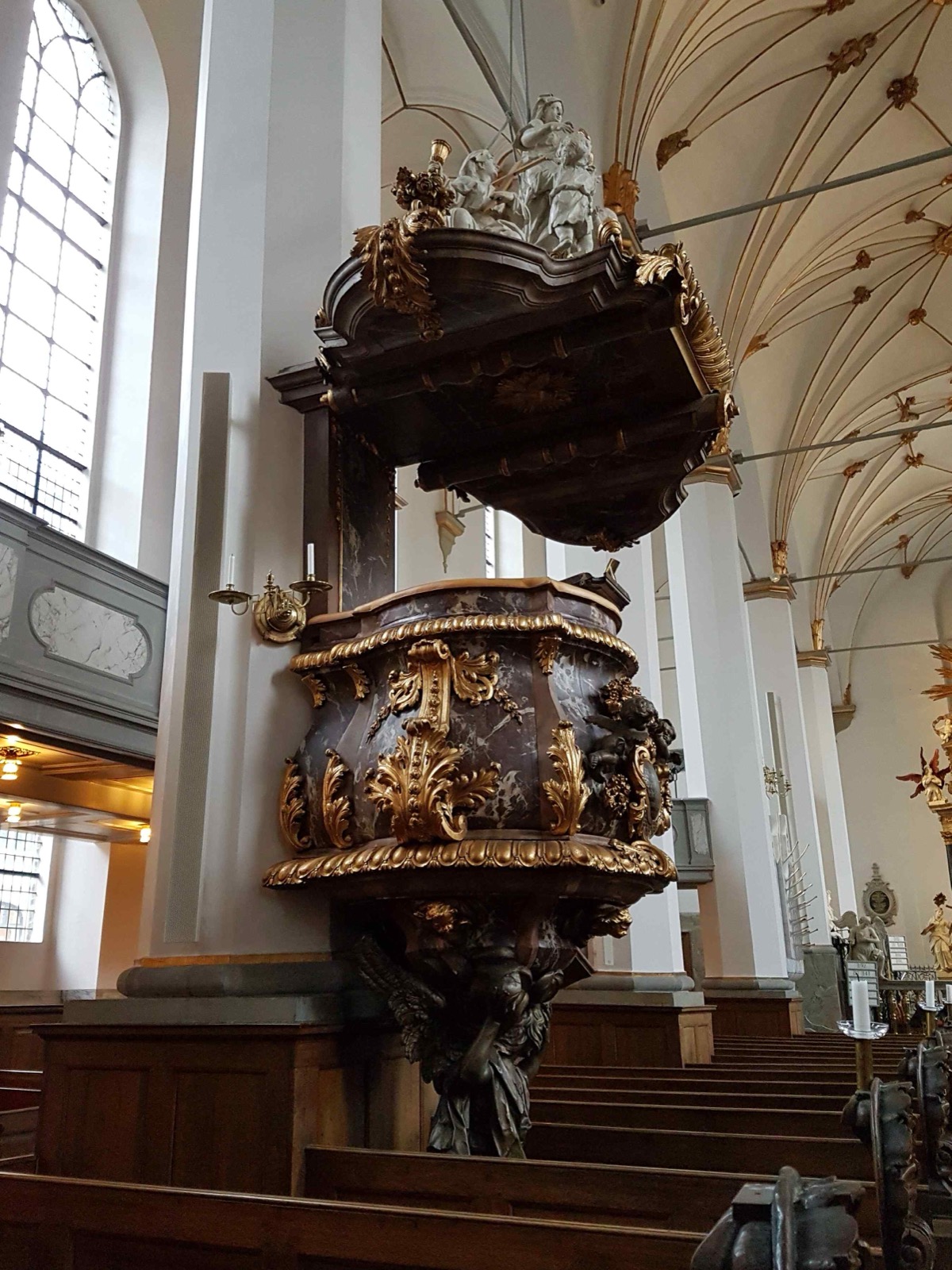 Pulpit at Trinitatis Kirke, Kopenhagen