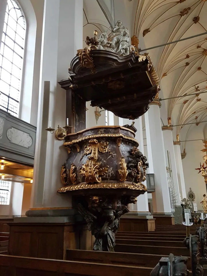 Pulpit at Trinitatis Kirke, Kopenhagen