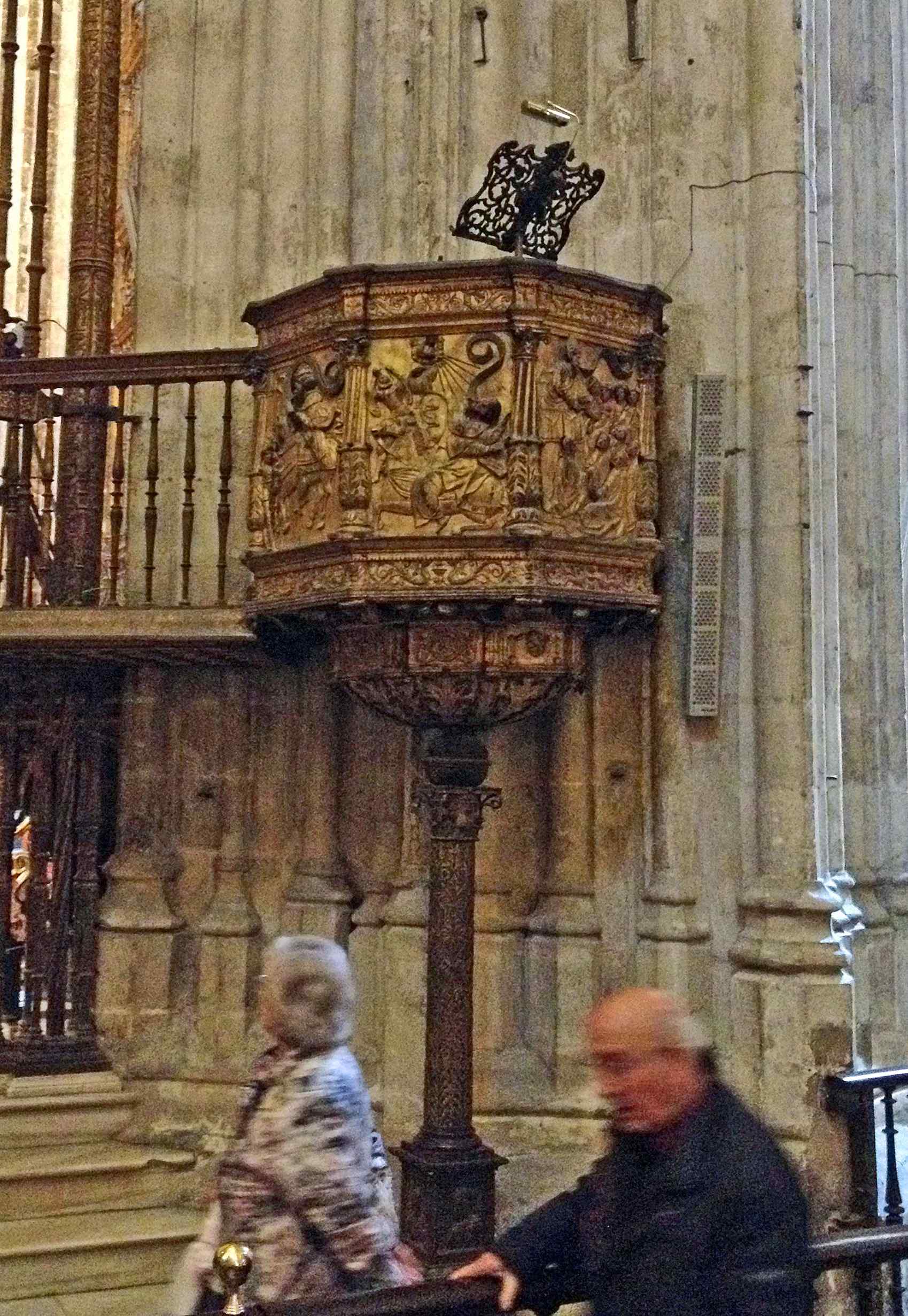 Pulpit at Catedral - evangeliezijde, Sevilla