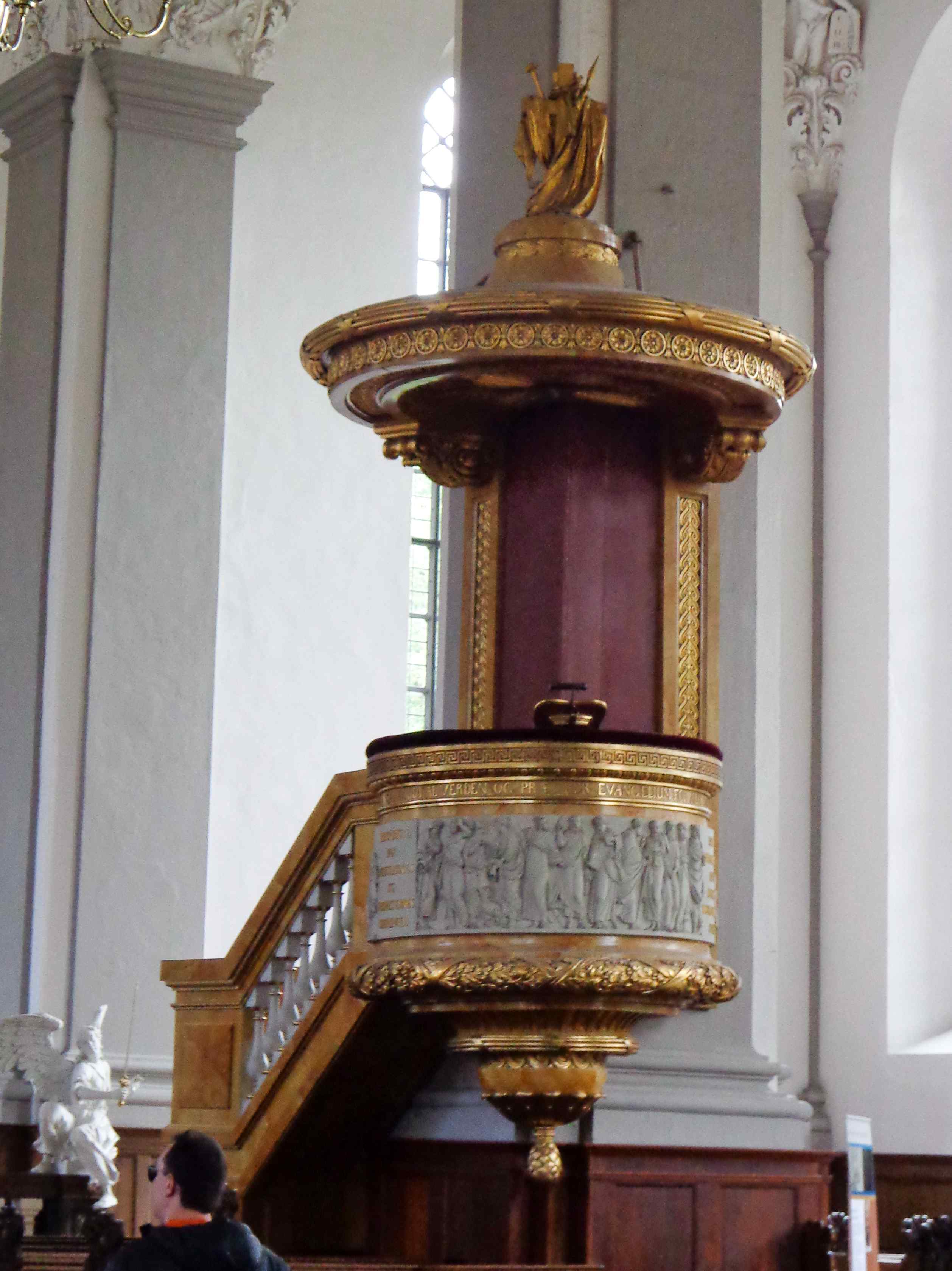 Pulpit at Vor Frelsers Kirke, Kopenhagen