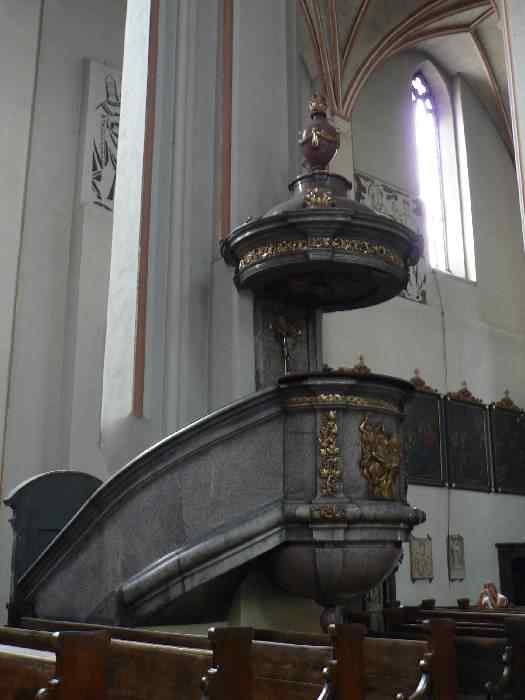 Pulpit at Katedra Oploska, Opole