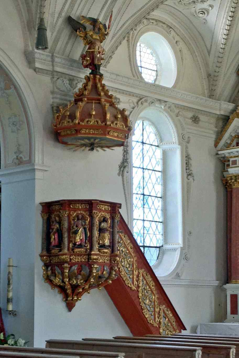 Pulpit at Wallfahrtskirche Ilgen Maria Heimsuchung, Steingaden