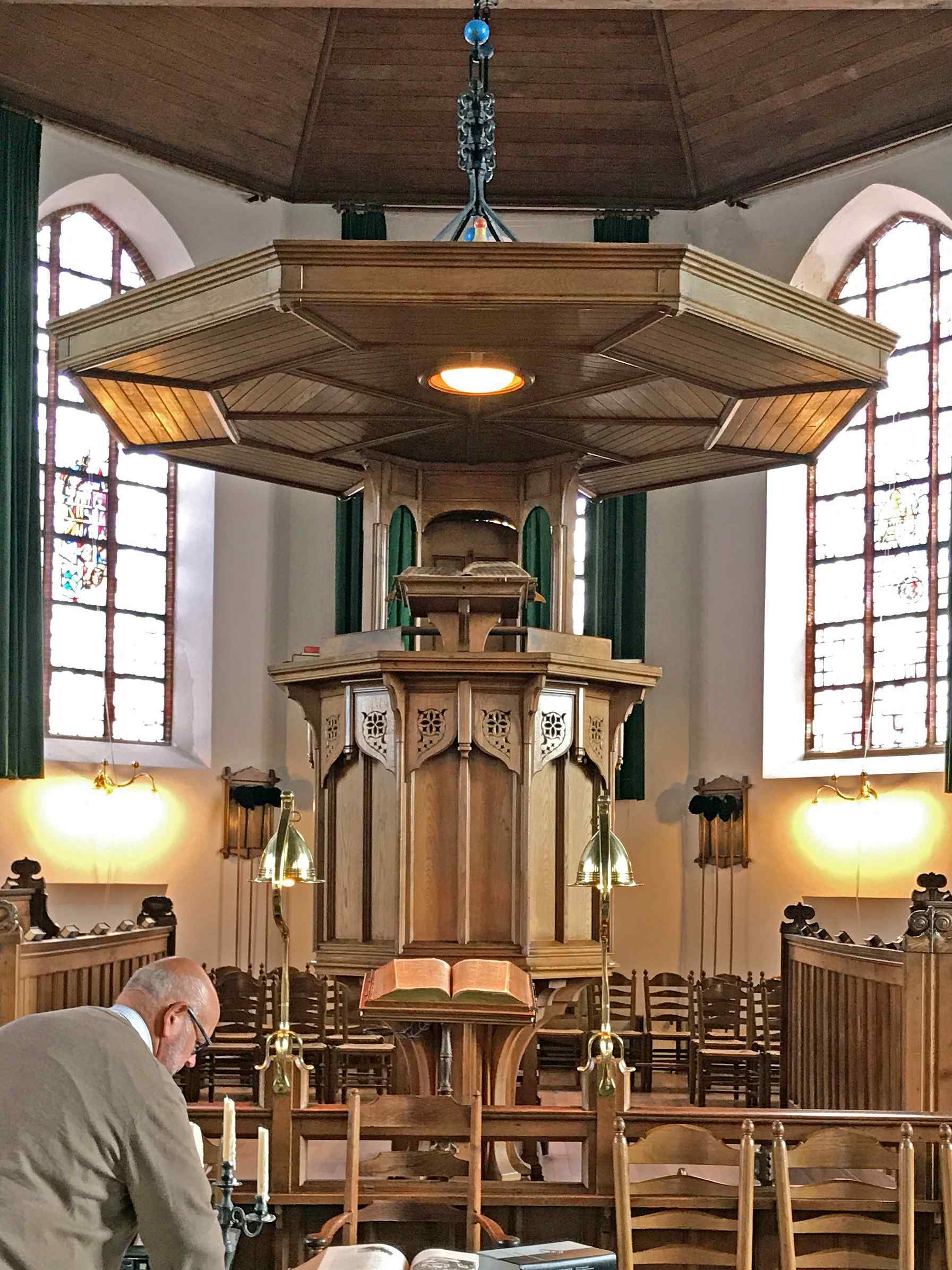 Pulpit at Andreaskerk of Witte Kerk, Katwijk aan Zee