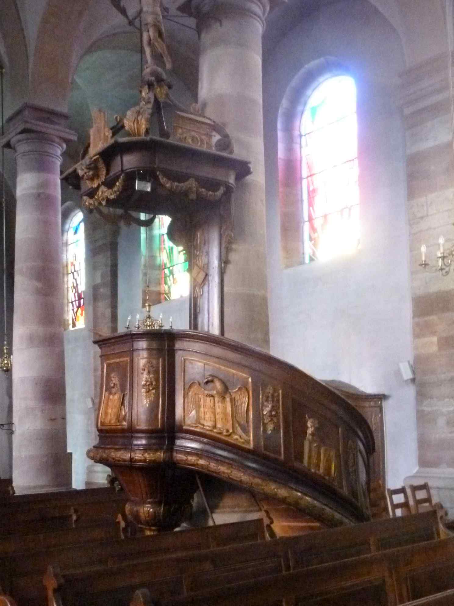 Pulpit at Eglise Saint Laurent, Champagney